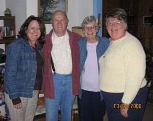 Leshia and Sharon with Joe and Marilyn Waddngton, friends of Sharons from Manila.