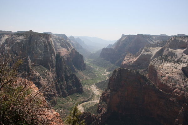 von oben - der Zion Canyon
