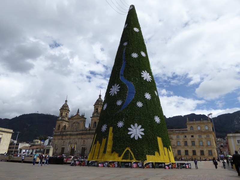 Christmas tree in Plaza de Bolivar