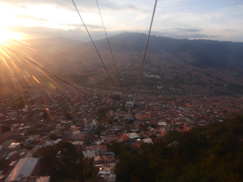 Sunset from Medellin cable car