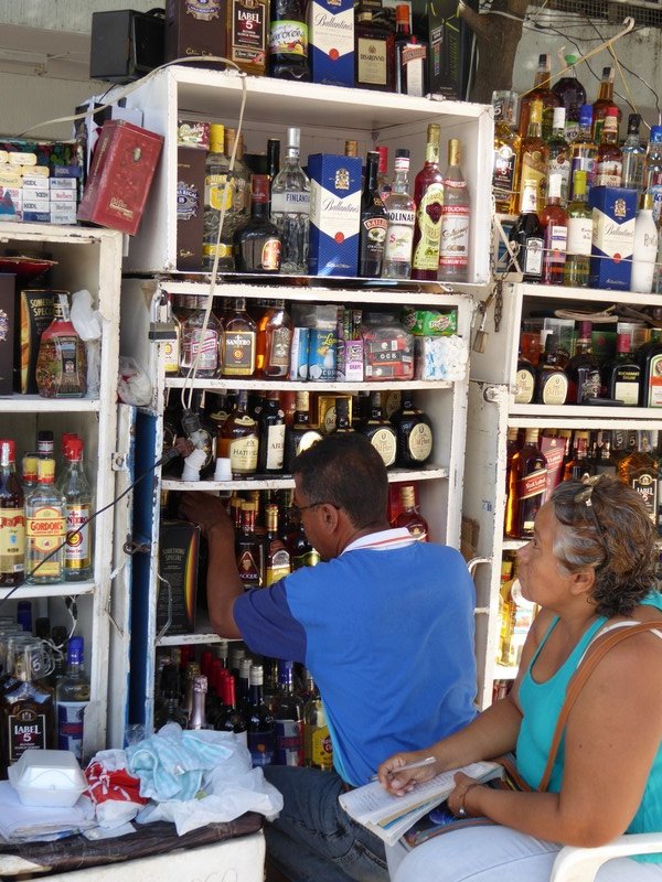 Liquour stalls in Santa Marta