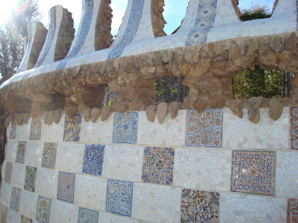 A whole wall of mosaics