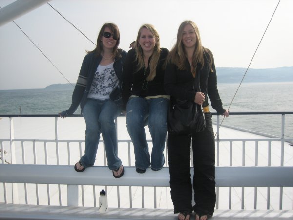 Carli, me, and Brittany on the ferry