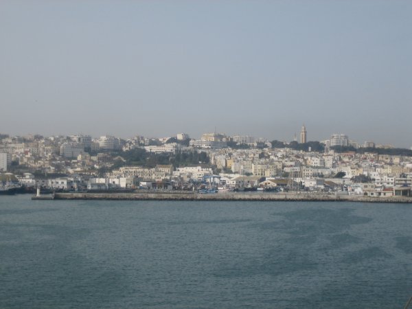 view of Tangier from the ferry