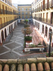 view of courtyard from our room