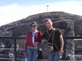 Marcela and Adrian in front Quetzalcoatl ruin