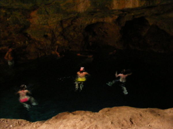 Diving inside first cenote