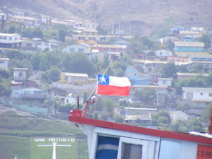 Misty San Antonio...waving chilean flag