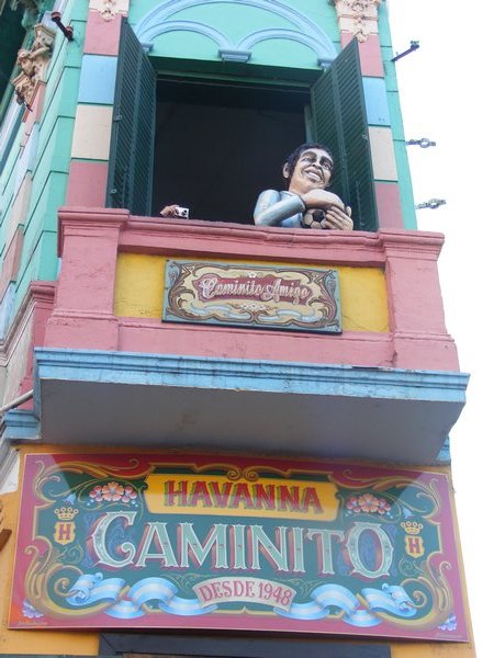 Diego Maradona at caminitoÂ´s balcony