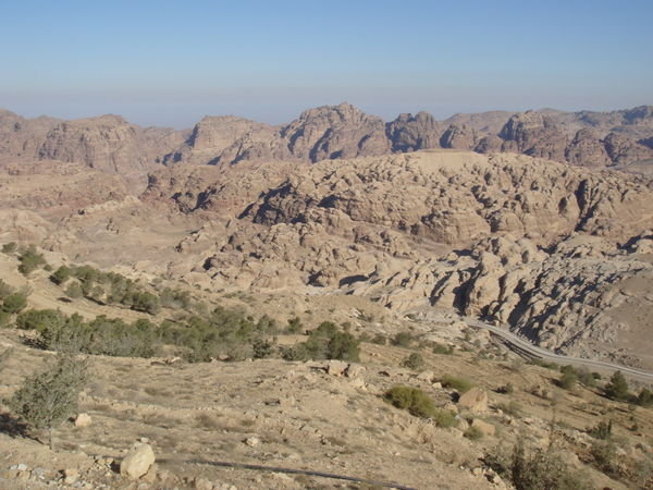 View on the highway to Petra