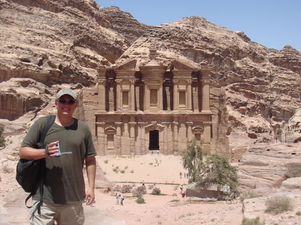 Larry in front of the Monastery