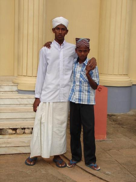 Kids at front of the mosque