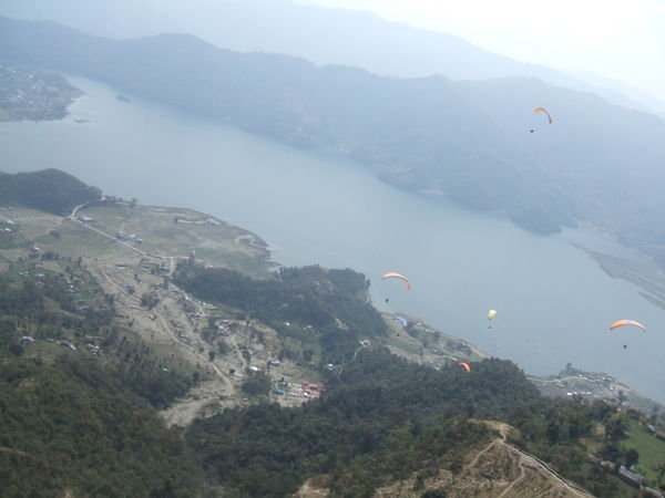 Fewa Tal from paragliding