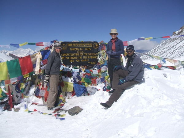 Us and Tulsi on the top of Thorung La