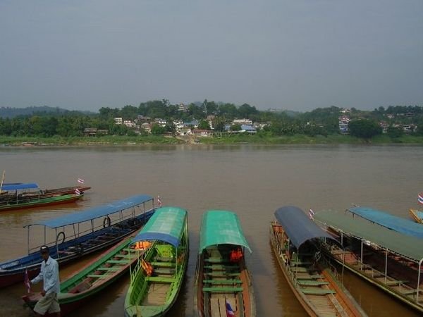 Looking across the Thai border to Laos