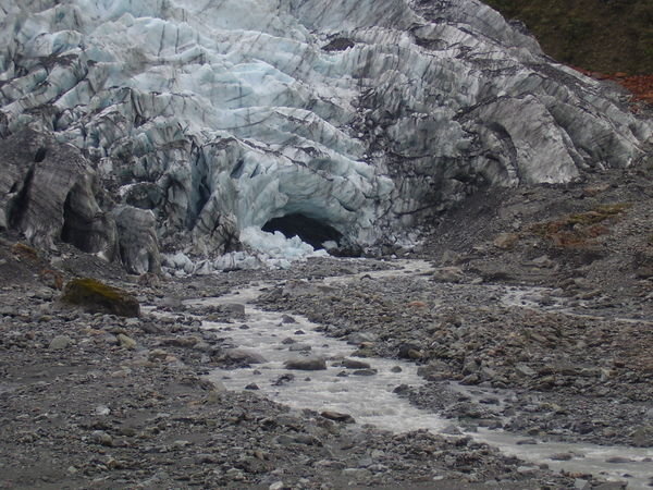 Meltwater outlet on Fox Glacier