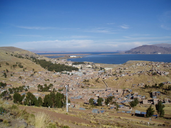 Our first view of Lake Titicaca.