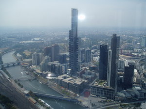 Looking out over Melbourne.