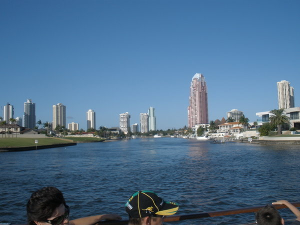 Surfers Paradise from the boat.