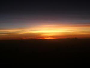 Sunset on the Plane Home