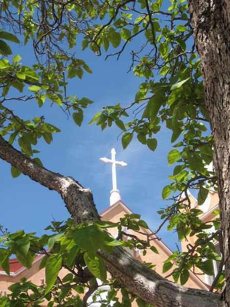 The cross on San Felipe de Neri Church