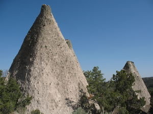Triangle rocks at Tent Rocks National Monument
