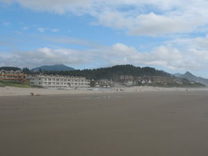 Several of the larger resorts at Cannon Beach