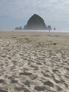 The soft sand of Cannon Beach
