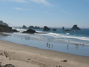 The beach at Ecola State Park