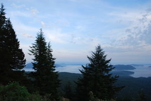 Viewpoint on the way down Mount Constitution