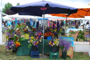 Flower stand at the Farmer's Market