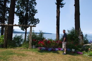 Mike and the views from Orcas Island Pottery