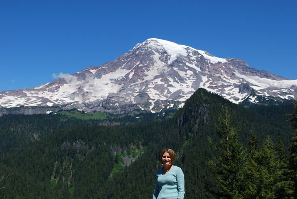 Jennifer and Mount Rainier