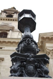 Light post at St. Istvan's Basilica