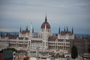 View of the Hungarian Parliament from our B & B