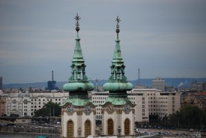 Church spires in Budapest