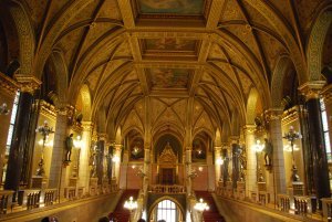 Hall at the Hungarian Parliament