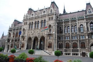 The exterior of the Hungarian Parliament