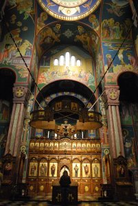 Beautiful interior of the Serbian Orthodox Church