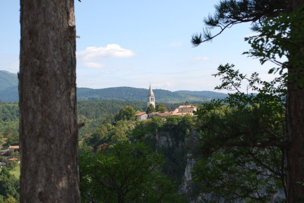 View of the Slovenian countryside near Skocjan Caves