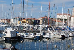 Boats in the harbor of Piran