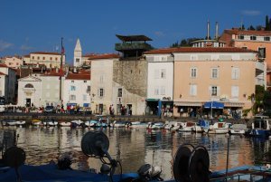 Another view of Piran's harbor