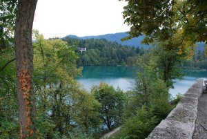View of Lake Bled from the Bled Island