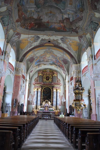 Interior of Stadthauptpfarrkirche St Egid