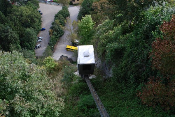 Funicular going down from Burg Hochosterwitz