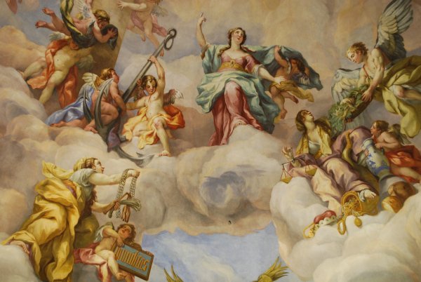 Impressive ceiling frescoes