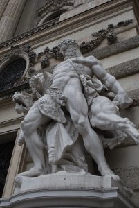 Statue on the exterior of Hofburg Palace