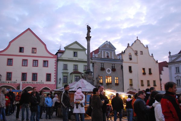 Cesky Krumlov's  main square