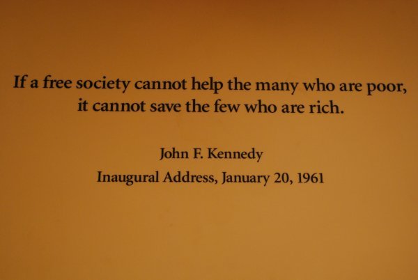 Quote at the JFK museum