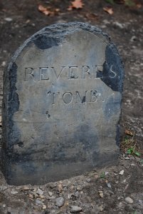 Paul Revere's tombstone at Old Granary Burying Ground
